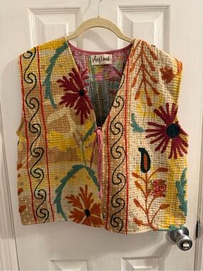 Embroidered Floral Suzani Vest